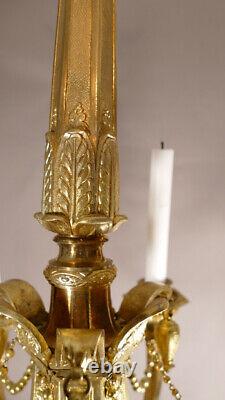 Empire Style Gilt Bronze Candlestick, 19th Century