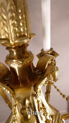 Empire Style Gilt Bronze Candlestick, 19th Century