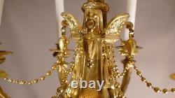 Empire Style Gilt Bronze Candlestick, 19th Century