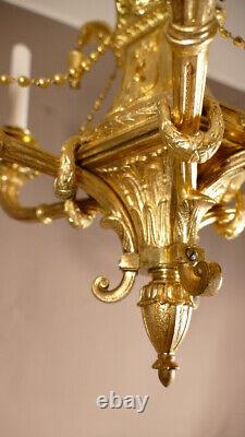 Empire Style Gilt Bronze Candlestick, 19th Century