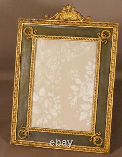 Empire Style Gilt and Patinated Bronze Photo Frame, Late 19th Century