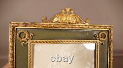 Empire Style Gilt and Patinated Bronze Photo Frame, Late 19th Century