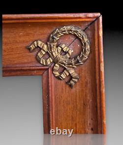 Empire Style Photo Frame Mahogany + Gilded Brass Late 19th Century