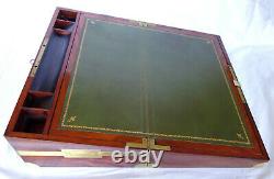 Empire Writing Box In Massive Mahogany And Brass 19th Century