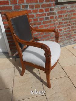 Empire-era office chair. Early 19th century. Desk. Living room.