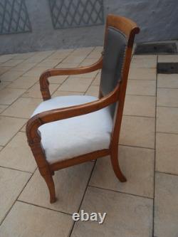 Empire-era office chair. Early 19th century. Desk. Living room.