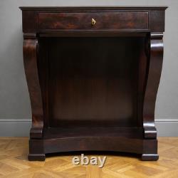 Empire-period mahogany console with one drawer, 19th century
