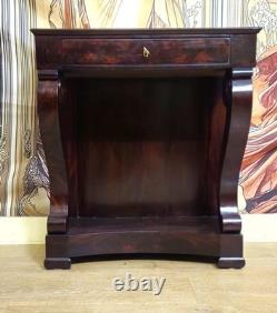 Empire-period mahogany console with one drawer, 19th century