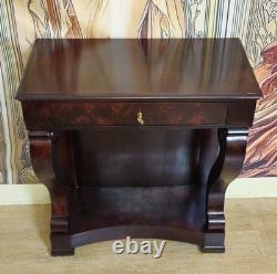 Empire-period mahogany console with one drawer, 19th century