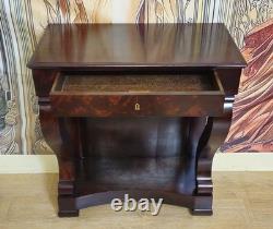 Empire-period mahogany console with one drawer, 19th century