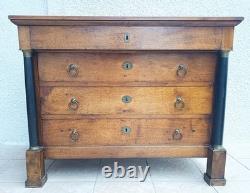 Empire-period walnut commode