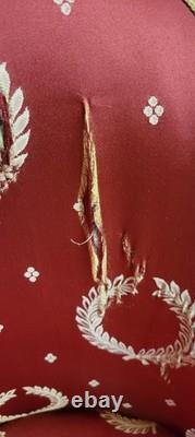 Empire-style gondola armchair in mahogany, 19th century