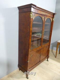 Empire style library in Amboyna burl, late 19th century around 1880