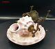 Encrier Siphoide Porcelain And Bronze Dore Epoque Napoleon Iii Inkwell Porcelain