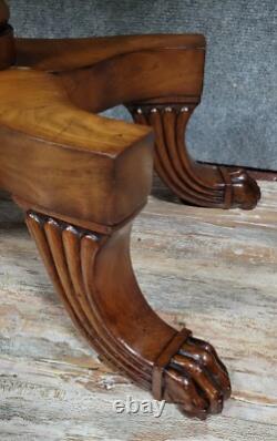 English gaming table from the 19th century in blonde mahogany circa 1820