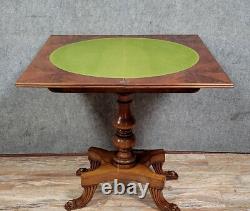 English gaming table from the 19th century in blonde mahogany circa 1820