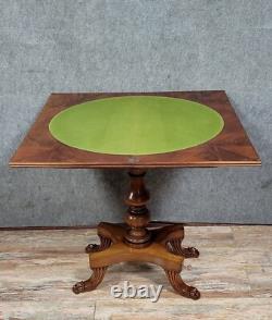 English gaming table from the 19th century in blonde mahogany circa 1820