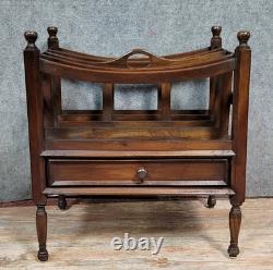 English magazine rack in mahogany from the late 19th century