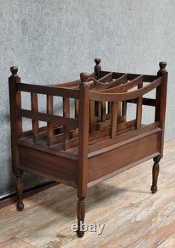 English magazine rack in mahogany from the late 19th century