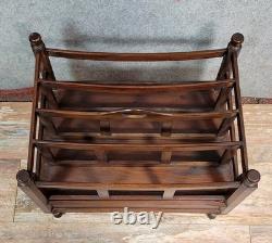 English magazine rack in mahogany from the late 19th century