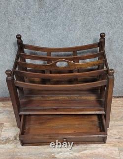 English magazine rack in mahogany from the late 19th century