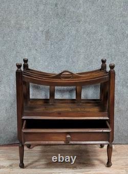 English magazine rack in mahogany from the late 19th century