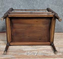 English magazine rack in mahogany from the late 19th century