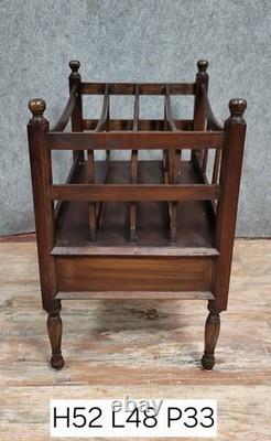 English magazine rack in mahogany from the late 19th century