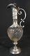 Ewer, Solid Silver Alcohol Carafe With Twisted Glass, 19th Century