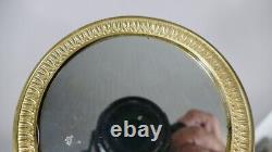 Face To Hand, Mirror, Golden Bronze, Charles X Empire Era, Early Xixth