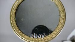 Face To Hand, Mirror, Golden Bronze, Charles X Empire Era, Early Xixth