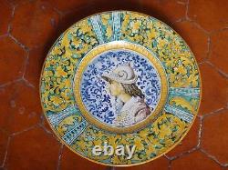 Faience Of Castelli Flat In Majolica Italian Period 19th Century