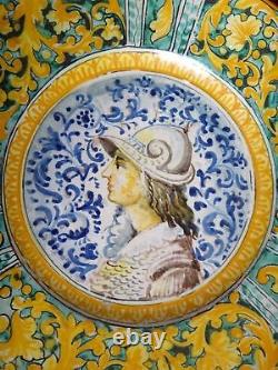 Faience Of Castelli Flat In Majolica Italian Period 19th Century