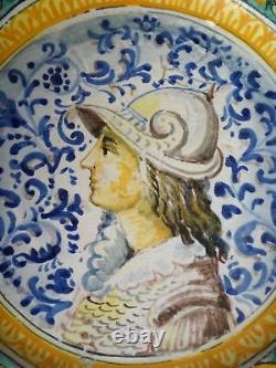 Faience Of Castelli Flat In Majolica Italian Period 19th Century