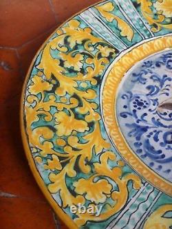 Faience Of Castelli Flat In Majolica Italian Period 19th Century