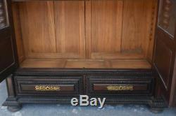 False Pair Of Indo-portuguese Library In Rosewood Nineteenth Time