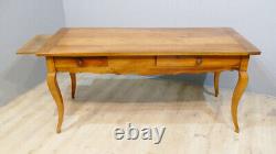 Farmhouse Dining Table in Louis XV Style Cherrywood from the 19th Century