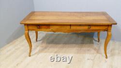 Farmhouse Dining Table in Louis XV Style Cherrywood from the 19th Century