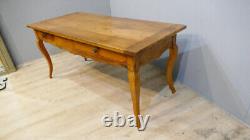 Farmhouse Dining Table in Louis XV Style Cherrywood from the 19th Century