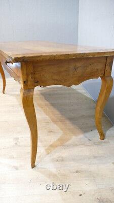 Farmhouse Dining Table in Louis XV Style Cherrywood from the 19th Century