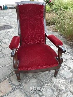 Fauteuil Era (or Style) Charles X, Nineteenth Century, Mahogany