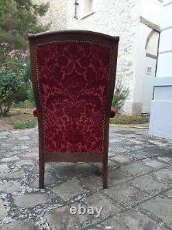 Fauteuil Era (or Style) Charles X, Nineteenth Century, Mahogany