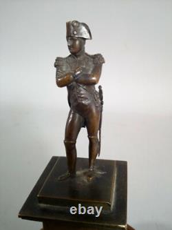 Fine bronze Napoleon I, well-crafted, Restoration period, 19th century, First Empire, on a base.