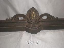 Fireplace Bar Front Antique Cast Iron Black Wrought Iron Late 19th Century