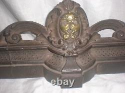 Fireplace Bar Front Antique Cast Iron Black Wrought Iron Late 19th Century