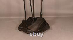 Fireplace Servant: Iron and Brass Shovel and Tongs, 19th Century