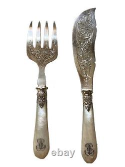 Fish Cutlery Silver & Mother-of-pearl Service France & Table Art Époque Xixème