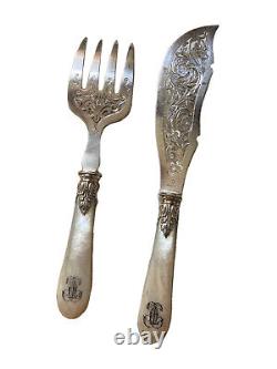 Fish Cutlery Silver & Mother-of-pearl Service France & Table Art Époque Xixème
