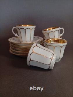 Five Porcelain Cups from Paris, 19th Century Louis Philippe Period