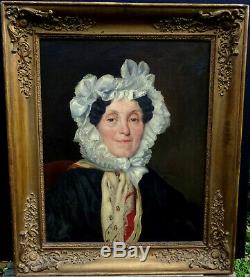 Fj Woman Portrait Epoque Louis Philippe French School Xixth Century Hst